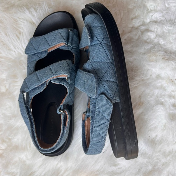 Aerosoles Denim Lamirca Quilted Sandals US 11 - Picture 4 of 5